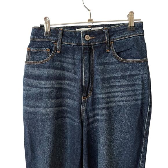 Hollister 25 x 33 Curvy Jeans Ultra High Rise Dad Jean Dark Blue Vtg Stretch - Picture 4 of 9